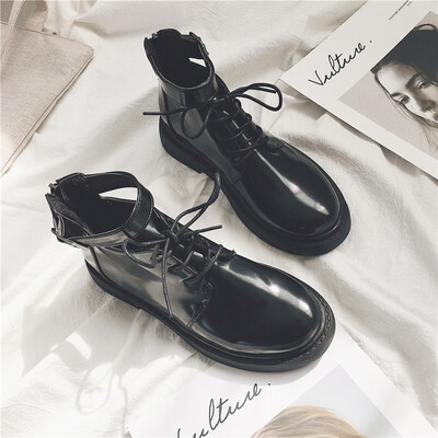 British style martin boots female autumn tide black short boots thick bottom thin handsome boots female
British style martin boots female autumn tide black short boots thick bottom thin handsome boots female