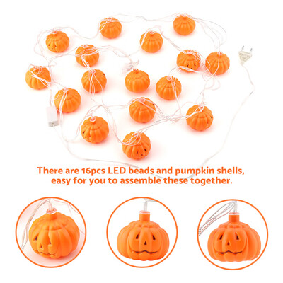 Tbest Pumpkin Shaped 16LED Hanging String Light Halloween Party Supplies Decorative Lamp 250V EU PlugPumpkin String Light
Tbest Pumpkin Shaped 16LED Hanging String Light Halloween Party Supplies Decorative Lamp 250V EU PlugPumpkin String Light