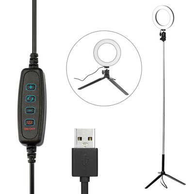 Dimmable Wide Dimming Range LED Ring Fill in Light Tripod for Camera Photo Studio Selfie Photography
Dimmable Wide Dimming Range LED Ring Fill in Light Tripod for Camera Photo Studio Selfie Photography