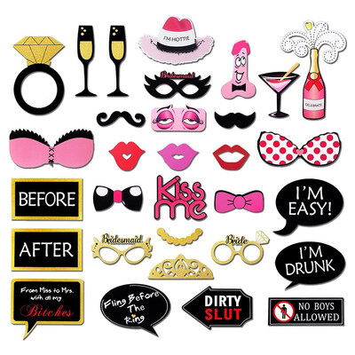 FUNNYBUNNY Girls Night Out Games Decoration Dress Up Accessories for Wedding 30 Count Bachelorette Party Photo Booth Props Kit
FUNNYBUNNY Girls Night Out Games Decoration Dress Up Accessories for Wedding 30 Count Bachelorette Party Photo Booth Props Kit