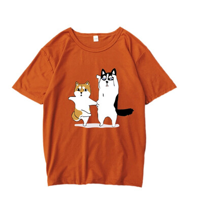 Korean Style Cartoon Dog Printed Women T shirt Casual Loose Harajuku T-shirts Short Sleeves O-neck Summer Tops Female
Korean Style Cartoon Dog Printed Women T shirt Casual Loose Harajuku T-shirts Short Sleeves O-neck Summer Tops Female