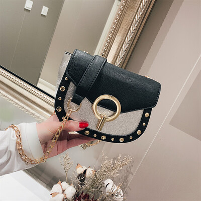 Qiao Bani 2019 new Korean fashion Dongdaemun rivet flip bag shoulder diagonal tide handbags a generation
Qiao Bani 2019 new Korean fashion Dongdaemun rivet flip bag shoulder diagonal tide handbags a generation