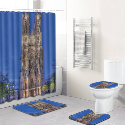 Gobestart Waterproof Bathroom Shower Curtain Set Non-Slip Rug Toilet Lid Cover Bath Mat
Gobestart Waterproof Bathroom Shower Curtain Set Non-Slip Rug Toilet Lid Cover Bath Mat