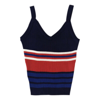 Women Summer Vintage Sexy Casual Concise Slim Fit Sleeveless V-neck Stripe Knitwear Top
Women Summer Vintage Sexy Casual Concise Slim Fit Sleeveless V-neck Stripe Knitwear Top