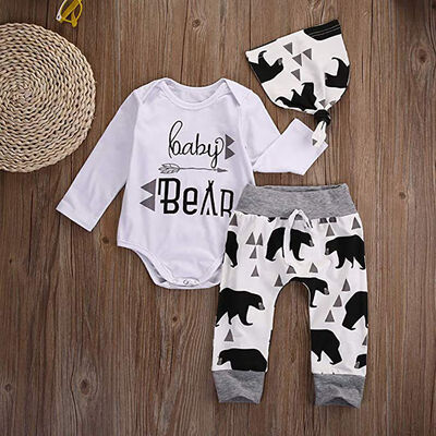 Fashion baby clothes set 3PCs Baby Boy Clothes Letter Cartoon Romper TopsPrint Pants newborn clothes baby set roupa infant
Fashion baby clothes set 3PCs Baby Boy Clothes Letter Cartoon Romper TopsPrint Pants newborn clothes baby set roupa infant