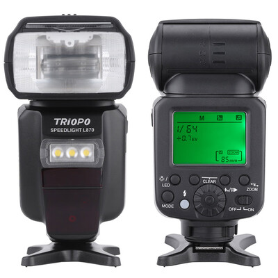TRIOPO L870 GN58 Automatic Manual Zoom i-TTL E-TTL Master Slave Speedlite Light Flash HSS 18000s for Canon EOS 760D 750D 7D2 5D3
TRIOPO L870 GN58 Automatic Manual Zoom i-TTL E-TTL Master Slave Speedlite Light Flash HSS 18000s for Canon EOS 760D 750D 7D2 5D3