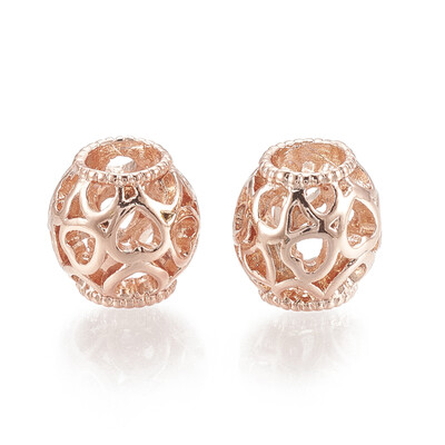 Alloy European Beads Hollow Large Hole Beads Rondelle with Heart Rose Gold 11x11mm Hole 5mm
Alloy European Beads Hollow Large Hole Beads Rondelle with Heart Rose Gold 11x11mm Hole 5mm