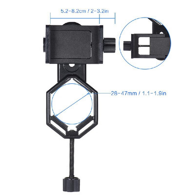 Metal Telescope Mount Adapter Bracket with Adjuatable Smartphone Cell Phone Holder Clip for Binocular Monocular Spotting Scope Mic
Metal Telescope Mount Adapter Bracket with Adjuatable Smartphone Cell Phone Holder Clip for Binocular Monocular Spotting Scope Mic