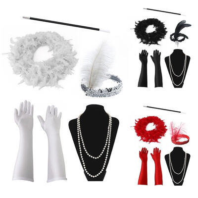 5PCS Halloween Flapper Girl Fancy Dress Accessories Charleston Gangster Gatsby Girl Costume Kit
5PCS Halloween Flapper Girl Fancy Dress Accessories Charleston Gangster Gatsby Girl Costume Kit