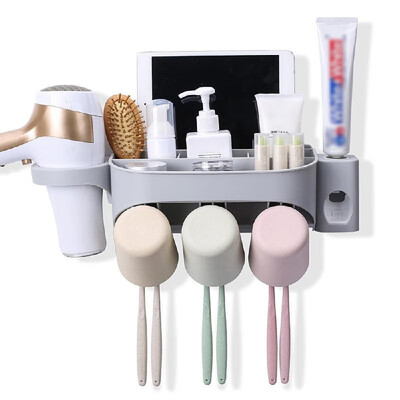 Multi-functional Wall-mounted Toothbrush Holder & Automatic Toothpaste Dispenser Hair Dryer Rack Storage Organizer with 234 Cups
Multi-functional Wall-mounted Toothbrush Holder & Automatic Toothpaste Dispenser Hair Dryer Rack Storage Organizer with 234 Cups