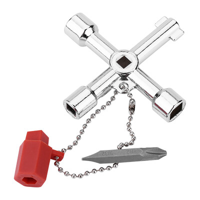 Universal Cross Key4 Way Multi-functional Universal Cross Key with Bit Zinc Alloy Plumbers Electricians Tools
Universal Cross Key4 Way Multi-functional Universal Cross Key with Bit Zinc Alloy Plumbers Electricians Tools