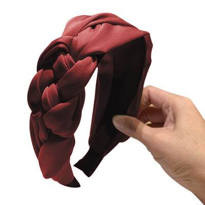 Solid Color Ladies Kawaii Hairband Headwear Women Twist Side Knot Wide-brimmed Headband
Solid Color Ladies Kawaii Hairband Headwear Women Twist Side Knot Wide-brimmed Headband
