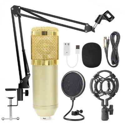 BM800 Professional Suspension Microphone Kit Studio Live Stream Broadcasting Recording Condenser Microphone Set
BM800 Professional Suspension Microphone Kit Studio Live Stream Broadcasting Recording Condenser Microphone Set