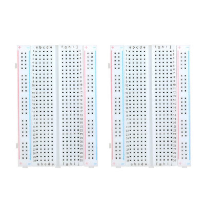 2pcs Mini 400 Tie-Point PCB Solderless Breadboard Prototype Protoboard for Arduino
2pcs Mini 400 Tie-Point PCB Solderless Breadboard Prototype Protoboard for Arduino
