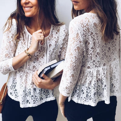 Fashion Casual Womens Long Sleeve Loose Blouse Shirt Summer Lace Tops T-Shirt White M L XL
Fashion Casual Womens Long Sleeve Loose Blouse Shirt Summer Lace Tops T-Shirt White M L XL