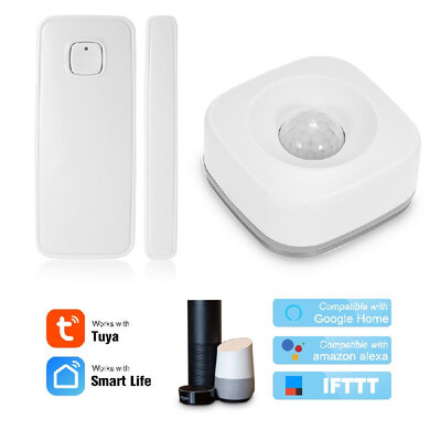 WIFI PIR Motion Sensor Security Burglar Alarm Sensor & WIFI Door Sensor Tuya APP Control Compatible with Alexa Google Home IFTTT
WIFI PIR Motion Sensor Security Burglar Alarm Sensor & WIFI Door Sensor Tuya APP Control Compatible with Alexa Google Home IFTTT