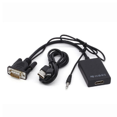 VGA Male To High-Definition Multimedia Interface Output HD Video Cable Converters Audio TV AV HDTV Male-Female Adapter Converter
VGA Male To High-Definition Multimedia Interface Output HD Video Cable Converters Audio TV AV HDTV Male-Female Adapter Converter