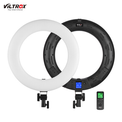 Viltrox VL-600T Professional 3300K-5600K Bi-Color LED Ring Video Light Fill Light with Remote Control Adjustable Brightness Max P
Viltrox VL-600T Professional 3300K-5600K Bi-Color LED Ring Video Light Fill Light with Remote Control Adjustable Brightness Max P