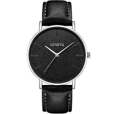 2018 GENEVA Watch Fashion Mens Leather Band Stainless Steel Quartz Wristwatch Luxury Minimalist Slim Black Watches Hot Sale
2018 GENEVA Watch Fashion Mens Leather Band Stainless Steel Quartz Wristwatch Luxury Minimalist Slim Black Watches Hot Sale