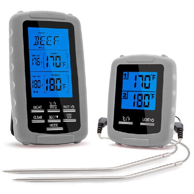 Wireless Meat Thermometer Food Barbecue Thermometer BBQ Grill Smoker Thermometer Cooking Oven Digital Thermometer with Dual Probe
Wireless Meat Thermometer Food Barbecue Thermometer BBQ Grill Smoker Thermometer Cooking Oven Digital Thermometer with Dual Probe