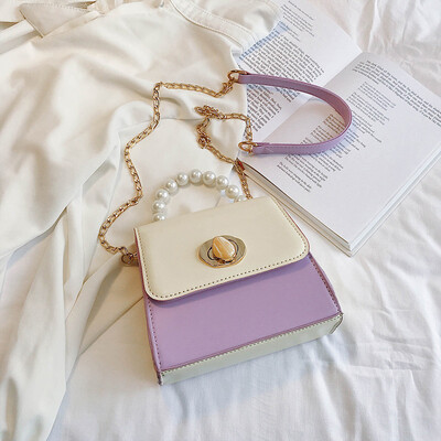 2019 new fashion temperament color chain single shoulder Messenger bag female casual simple wild pearl handbag
2019 new fashion temperament color chain single shoulder Messenger bag female casual simple wild pearl handbag