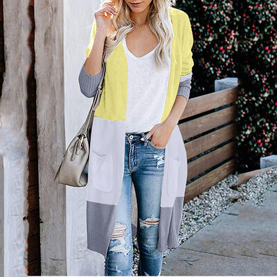 Tailored Women Long Sleeve Color Striped Pocket Casual Knitted Outerwear Cardigan Sweater
Tailored Women Long Sleeve Color Striped Pocket Casual Knitted Outerwear Cardigan Sweater