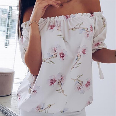 Women Off Shoulder Blouse Shirt New Sexy Tops Lady Loose Floral Print Shirt Summer Fashion 34 Sleeve Slash Neck Clothes
Women Off Shoulder Blouse Shirt New Sexy Tops Lady Loose Floral Print Shirt Summer Fashion 34 Sleeve Slash Neck Clothes