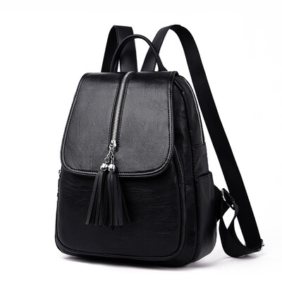 Double - shouldered womens fringed Korean edition fashion 100 womens casual pu soft leather backpack travel bag
Double - shouldered womens fringed Korean edition fashion 100 womens casual pu soft leather backpack travel bag