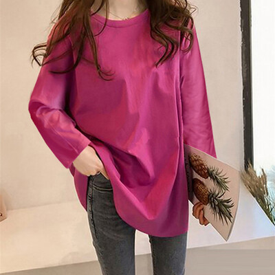Tailored Fashion Women Loose Solid Color Long Sleeve O-Neck Bottoming Shirt Casual Tops
Tailored Fashion Women Loose Solid Color Long Sleeve O-Neck Bottoming Shirt Casual Tops