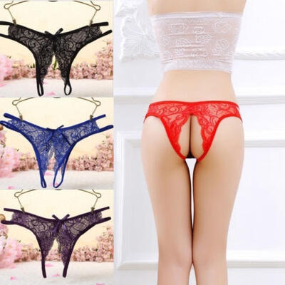 Sexy Lace Open Thongs Underwear Women Low Waist Flower Print G-String Lingerie Panties
Sexy Lace Open Thongs Underwear Women Low Waist Flower Print G-String Lingerie Panties