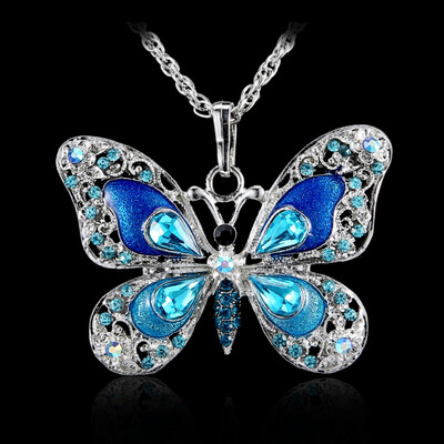 Rhinestone Butterfly Long Necklaces Sweater Necklaces Necklace For Women Necklace Pendants Silver Plated Jewelry with Chain Link
Rhinestone Butterfly Long Necklaces Sweater Necklaces Necklace For Women Necklace Pendants Silver Plated Jewelry with Chain Link