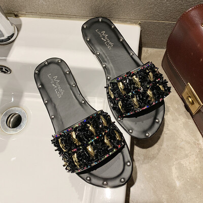 Sandals&slippers for female summer wear fashion chic with Korean flat bottom Joker rhinestone drag
Sandals&slippers for female summer wear fashion chic with Korean flat bottom Joker rhinestone drag