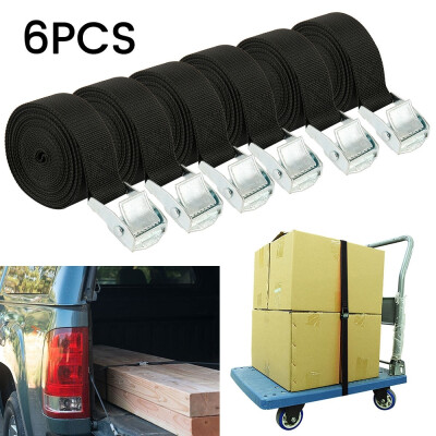 6pcs Tie Down Strap Strong Ratchet Belt Luggage Bag Cargo Lashing with Metal Buckle Black
6pcs Tie Down Strap Strong Ratchet Belt Luggage Bag Cargo Lashing with Metal Buckle Black