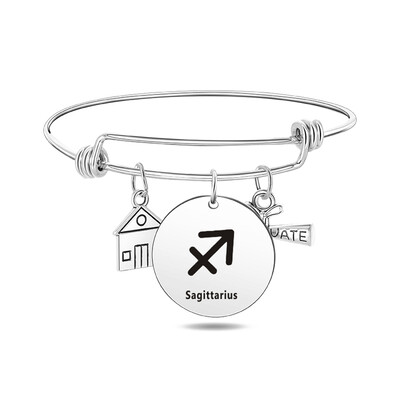 12 Constellation Bracelet Zodiac Sign Diploma House Pendant Stainless Steel Charm Bracelets Bangles
12 Constellation Bracelet Zodiac Sign Diploma House Pendant Stainless Steel Charm Bracelets Bangles