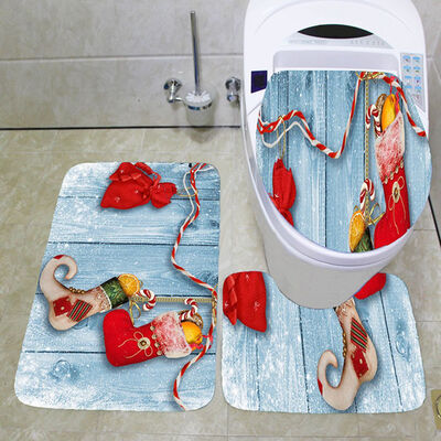 Christmas Santa Claus Cloth Toilet Foot Pad Cover Toilet Seat Cover Radiator Cap Cover Decorations Bathroom Set
Christmas Santa Claus Cloth Toilet Foot Pad Cover Toilet Seat Cover Radiator Cap Cover Decorations Bathroom Set