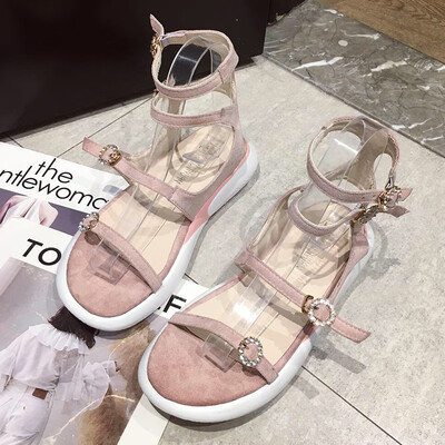 Sandals Womens Summer Korean Version of 100 Sets of Black Thick Bottom Open-toed Roman One-word Buckle Flat-soled Roman Shoes
Sandals Womens Summer Korean Version of 100 Sets of Black Thick Bottom Open-toed Roman One-word Buckle Flat-soled Roman Shoes