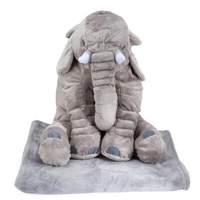 Stuffed Lovely Simulation Giant Elephant Plush Doll Toy Pillow with Blanket Birthday Christmas Present
Stuffed Lovely Simulation Giant Elephant Plush Doll Toy Pillow with Blanket Birthday Christmas Present