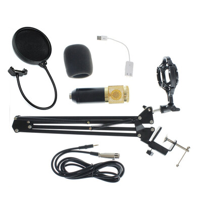 Condenser Microphone Kit Studio Suspension Boom Scissor Arm Sound Card Recording Equipment Set
Condenser Microphone Kit Studio Suspension Boom Scissor Arm Sound Card Recording Equipment Set