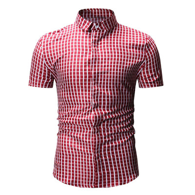 Tailored Mens Summer New Simple Fashion Chequered Short-Sleeved Shirt Leisure Blouse Top
Tailored Mens Summer New Simple Fashion Chequered Short-Sleeved Shirt Leisure Blouse Top