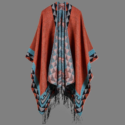 Boho Women Knitted Shawl Poncho Faux Cashmere Geometric Pattern Tassel Oversized Warm Long Cape
Boho Women Knitted Shawl Poncho Faux Cashmere Geometric Pattern Tassel Oversized Warm Long Cape