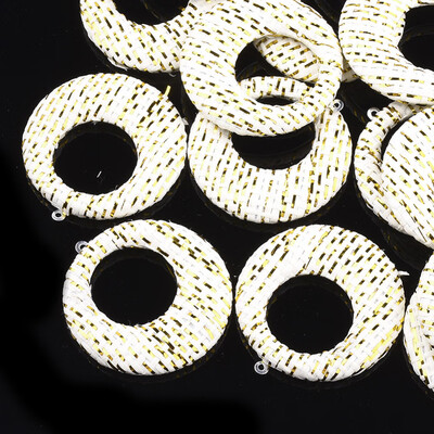 Handmade Raffia Woven Pendants with Iron & Aluminum Findings&Metallic Cord Flat Round Platinum Beige 435x405x5mm Hole
Handmade Raffia Woven Pendants with Iron & Aluminum Findings&Metallic Cord Flat Round Platinum Beige 435x405x5mm Hole