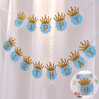 FUNNYBUNNY Crown pull flag childrens birthday party background decoration banner bunting
FUNNYBUNNY Crown pull flag childrens birthday party background decoration banner bunting
