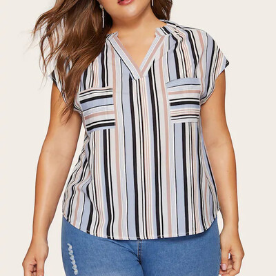 Roseonmyhand Plus Size Womens Casual V-Neck Stripe Print Tops Sleeveless T Shirt Tee Blouse
Roseonmyhand Plus Size Womens Casual V-Neck Stripe Print Tops Sleeveless T Shirt Tee Blouse