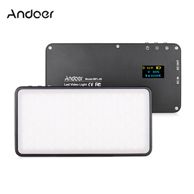 Andoer MFL-06 Mini LED Video Light Camera Photography Lamp 3000-6500K Dimmable 180pcs LEDs Built-in Rechargeable Li-ion Battery fo
Andoer MFL-06 Mini LED Video Light Camera Photography Lamp 3000-6500K Dimmable 180pcs LEDs Built-in Rechargeable Li-ion Battery fo