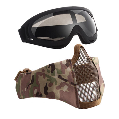 V12X400 Half-face Mesh Mask & Goggle Set Impact-resistance UV Protection Goggle Protective Mask Ear Protection Carbon Steel Mesh
V12X400 Half-face Mesh Mask & Goggle Set Impact-resistance UV Protection Goggle Protective Mask Ear Protection Carbon Steel Mesh