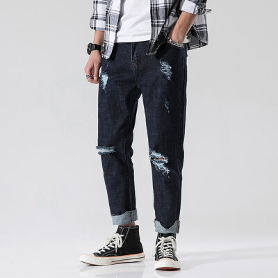 Gobestart Mens New Fashion Casual Denim Loose Straight Pants Hole Jeans Long Trouser
Gobestart Mens New Fashion Casual Denim Loose Straight Pants Hole Jeans Long Trouser
