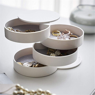 Siaonvr Jewelry Storage Box 4-Layer Rotatable Jewelry Accessory Storage Tray with Lid
Siaonvr Jewelry Storage Box 4-Layer Rotatable Jewelry Accessory Storage Tray with Lid