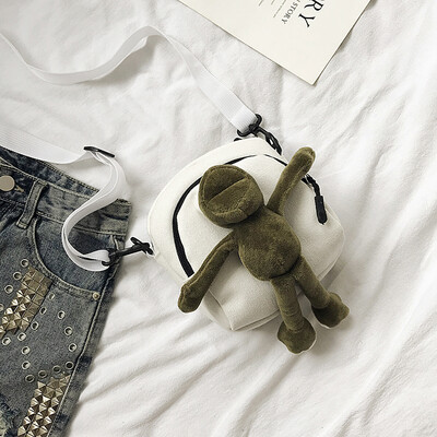 2019 new casual simple wild shoulder bag cartoon cute little frog canvas bag fashion cute messenger Messenger bag
2019 new casual simple wild shoulder bag cartoon cute little frog canvas bag fashion cute messenger Messenger bag