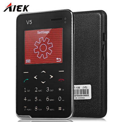 AIEK V5 Ultra-thin 18 inch Quad Band Card Phone Bluetooth 30 FM Audio Player Built-in 8GB TF Card
AIEK V5 Ultra-thin 18 inch Quad Band Card Phone Bluetooth 30 FM Audio Player Built-in 8GB TF Card