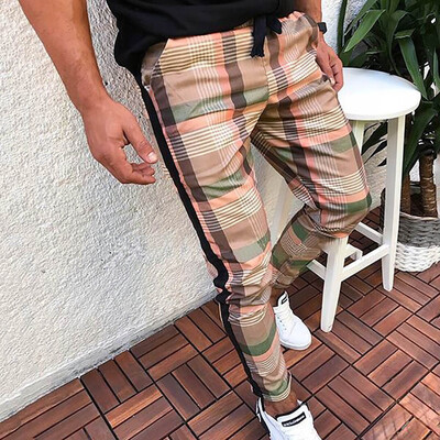 Gobestart Men Lattice Pencil Casual Plaid Drawstring Elastic Waist Long Pants Trousers
Gobestart Men Lattice Pencil Casual Plaid Drawstring Elastic Waist Long Pants Trousers